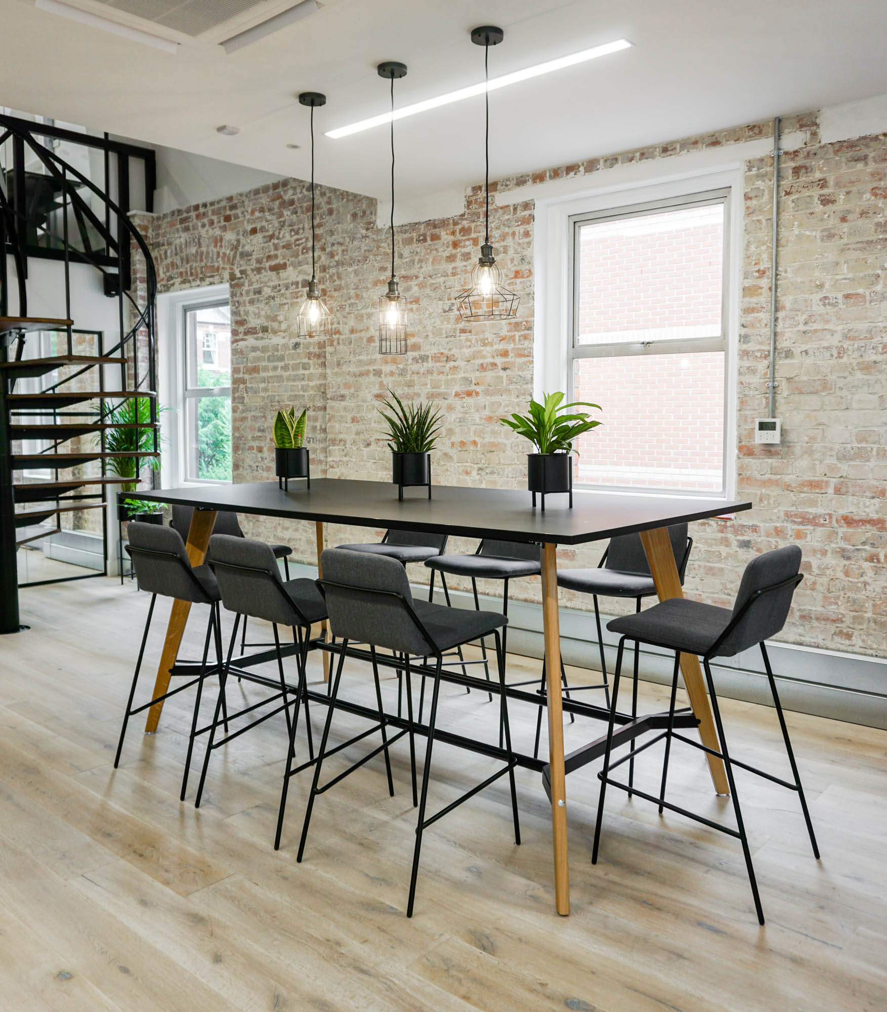 Dining room at The Loft coworking space in Queen's Park