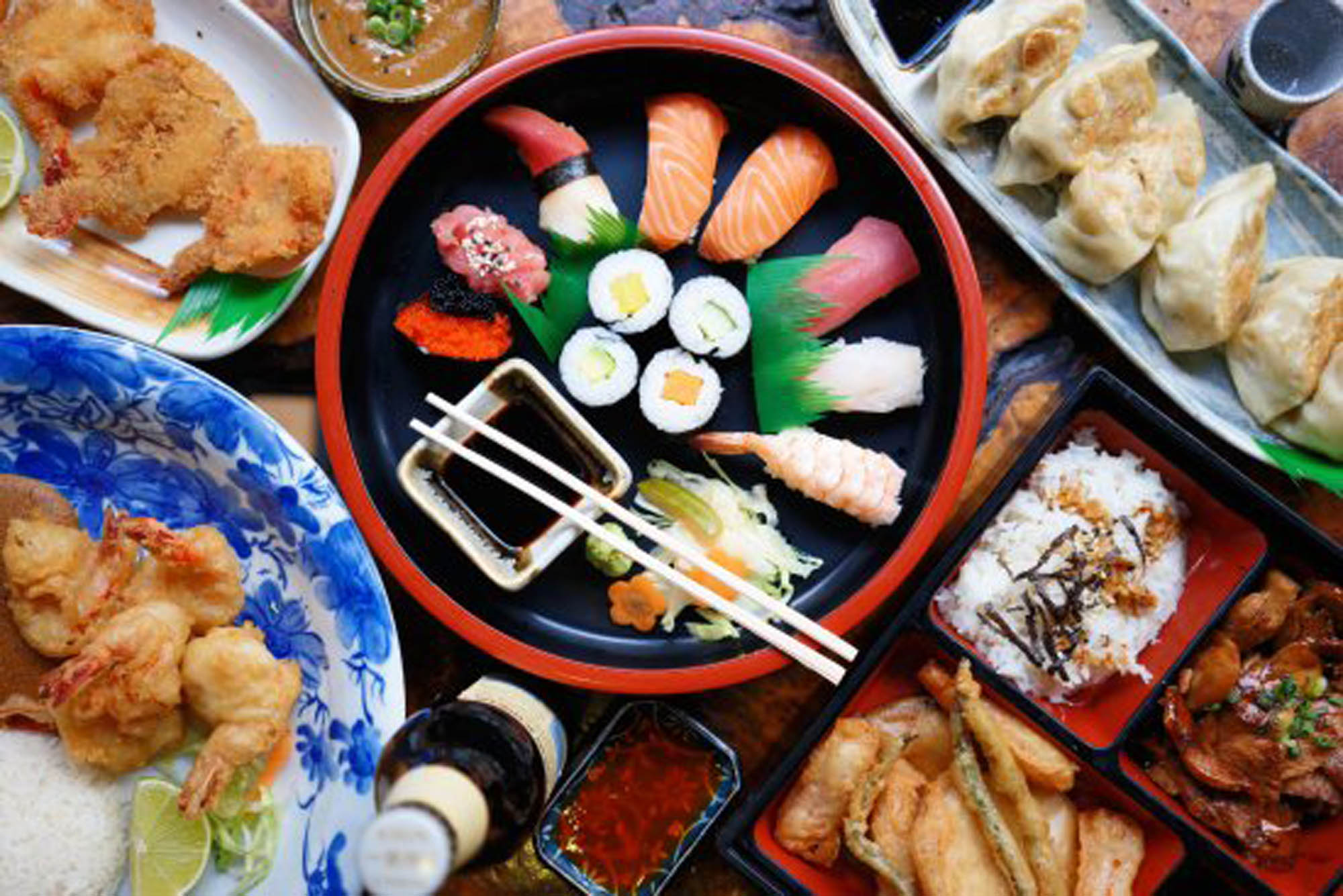 Sushi and other dishes at Little Tokyo in Leeds
