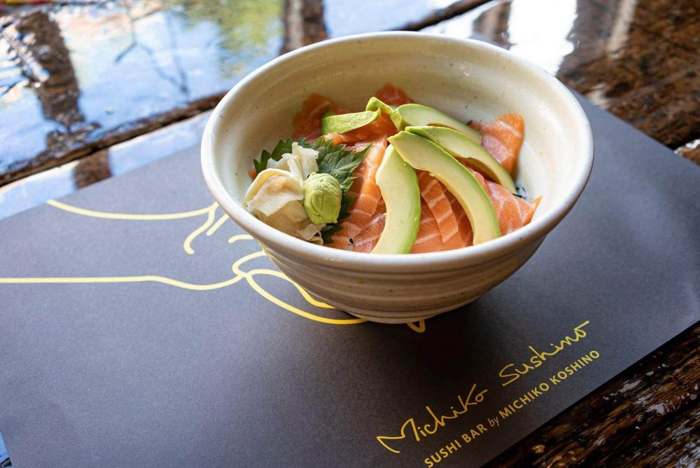 Salmon and avocado sushi bowl from Michiko Sushino in Queen's Park