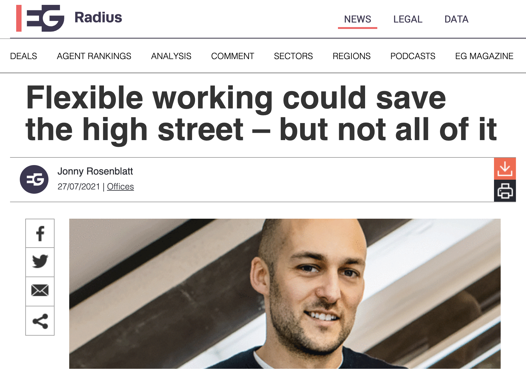 Press: Flexible Working Could Save the High Street – but not all of it – EGI