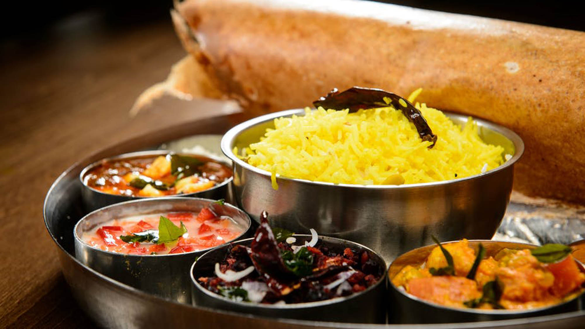 Various dishes at Tharavadu- Leeds