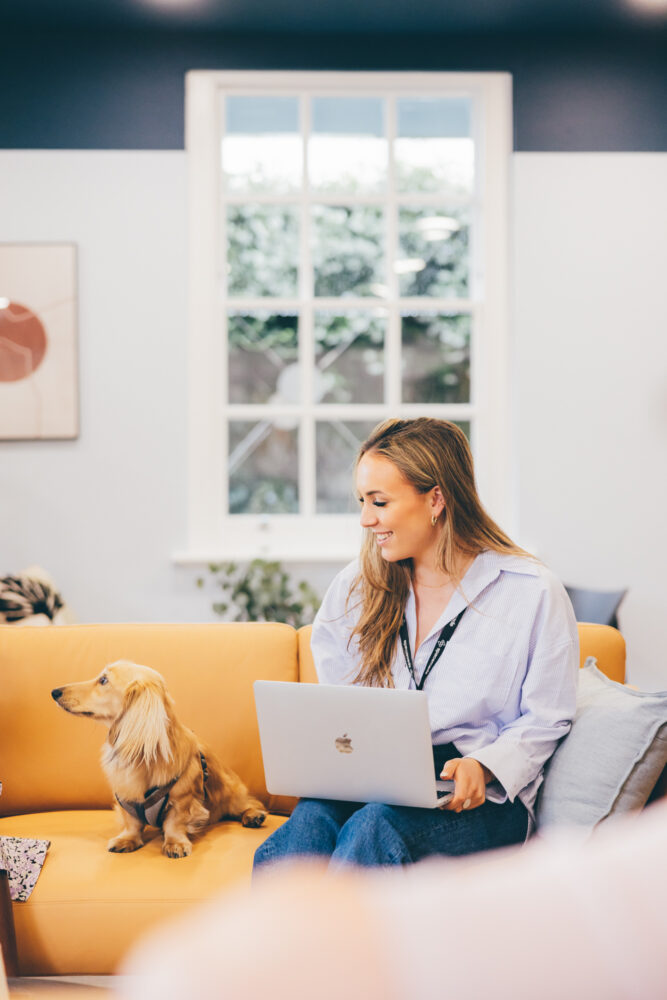 Coworker with dog at Common Ground by Spacemade